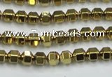 CHE983 15.5 inches 4*4mm plated hematite beads wholesale