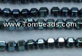 CHE986 15.5 inches 4*4mm plated hematite beads wholesale