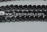 CHE990 15.5 inches 4*4mm heart hematite beads wholesale