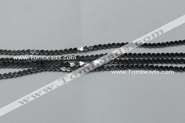 CHE990 15.5 inches 4*4mm heart hematite beads wholesale