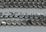 CHE991 15.5 inches 4*4mm heart plated hematite beads wholesale