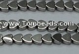 CHE999 15.5 inches 6*6mm heart plated hematite beads wholesale