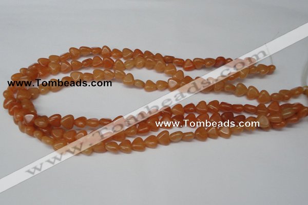 CHG02 15.5 inches 8*8mm heart red aventurine beads wholesale