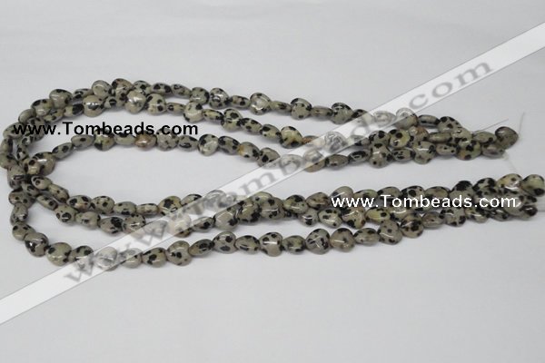 CHG03 15.5 inches 8*8mm heart dalmatian jasper beads wholesale