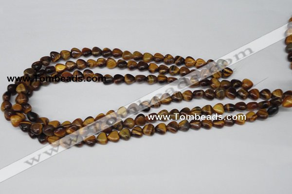 CHG05 15.5 inches 8*8mm heart yellow tiger eye beads wholesale