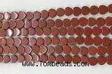 CHG121 15.5 inches 8mm flat heart red jasper beads wholesale