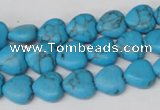 CHG15 15.5 inches 10*10mm heart turquoise gemstone beads wholesale