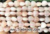 CHG155 15 inches 12mm heart pink aventurine jade beads wholesale