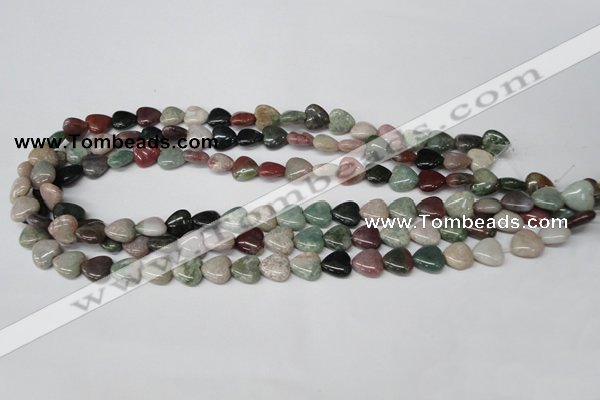 CHG17 15.5 inches 10*10mm heart Indian agate gemstone beads wholesale