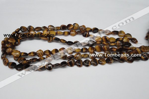 CHG20 15.5 inches 10*10mm heart yellow tiger eye beads wholesale