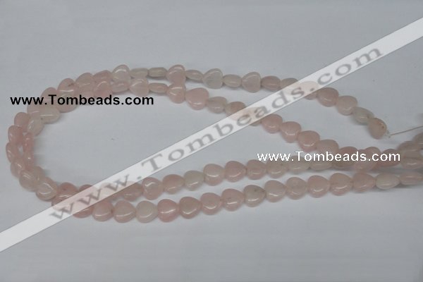 CHG25 15.5 inches 10*10mm heart rose quartz beads wholesale