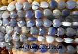 CHG308 15 inches 12mm faceted heart blue aventurine jade beads