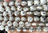 CHG314 15 inches 12mm faceted heart sesame jasper beads