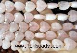 CHG351 15 inches 14mm faceted heart rose quartz beads wholesale