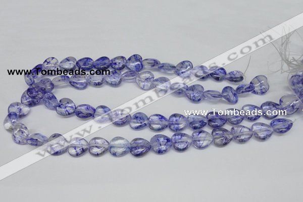 CHG44 15.5 inches 14*14mm heart dyed crystal beads wholesale