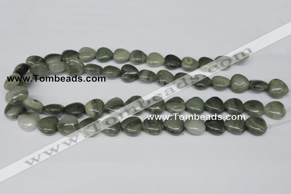 CHG46 15.5 inches 14*14mm heart silver leaf jasper beads wholesale