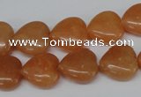 CHG47 15.5 inches 14*14mm heart red aventurine beads wholesale