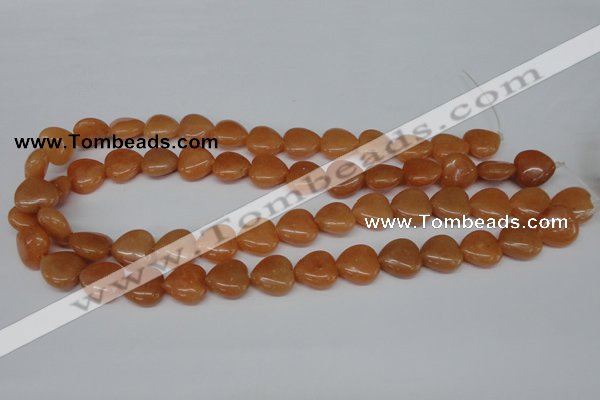 CHG47 15.5 inches 14*14mm heart red aventurine beads wholesale