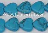 CHG63 15.5 inches 16*16mm heart turquoise beads wholesale