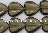 CHG65 17*17mm heart synthetic smoky quartz beads wholesale