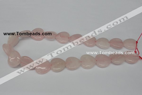 CHG80 15.5 inches 20*20mm heart rose quartz beads wholesale