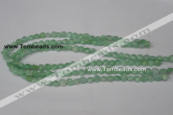 CHG90 15.5 inches 8*8mm faceted heart amazonite beads wholesale