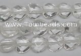 CHG92 15.5 inches 10*10mm faceted heart white crystal beads wholesale