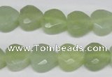 CHG93 15.5 inches 12*12mm faceted heart New jade beads wholesale