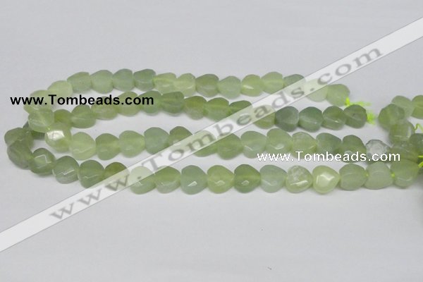 CHG93 15.5 inches 12*12mm faceted heart New jade beads wholesale