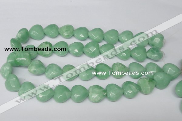 CHG95 15.5 inches 18*18mm faceted heart amazonite beads wholesale