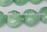 CHG99 15.5 inches 20*20mm faceted heart amazonite beads wholesale