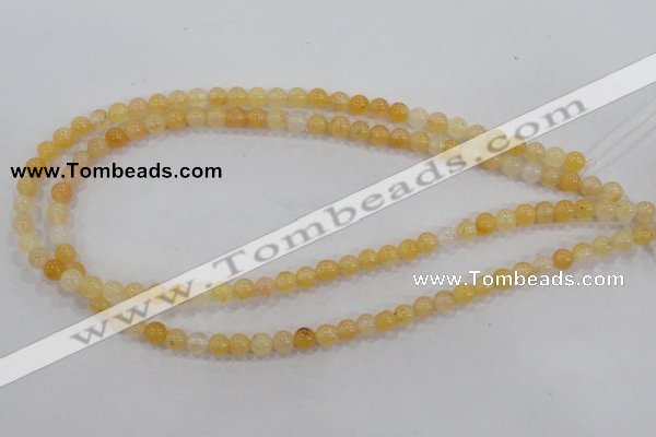 CHJ01 15.5 inches 4mm round honey jade stone beads wholesale