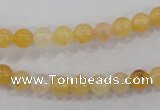 CHJ02 15.5 inches 6mm round honey jade stone beads wholesale