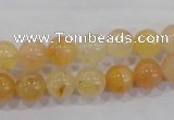 CHJ03 15.5 inches 8mm round honey jade stone beads wholesale