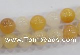 CHJ04 15.5 inches 10mm round honey jade stone beads wholesale