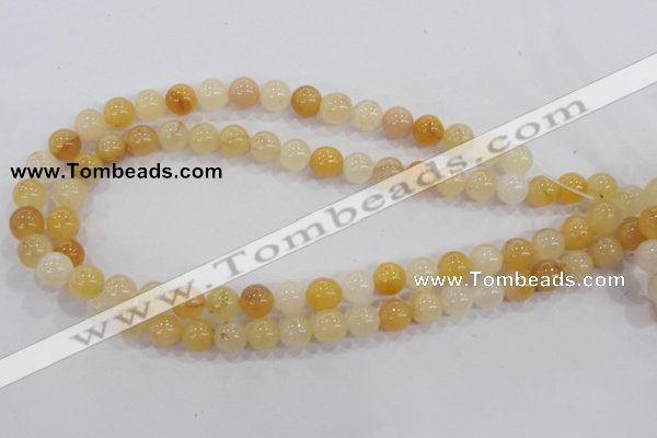 CHJ04 15.5 inches 10mm round honey jade stone beads wholesale