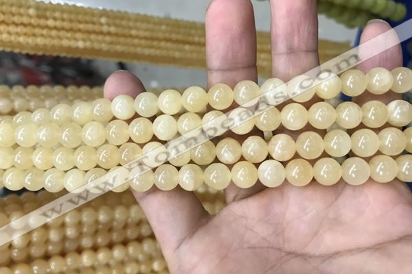 CHJ11 15.5 inches 6mm round honey jade beads wholesale