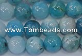 CHM203 15.5 inches 10mm round blue hemimorphite beads wholesale