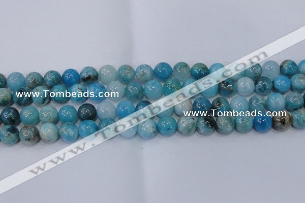 CHM204 15.5 inches 12mm round blue hemimorphite beads wholesale