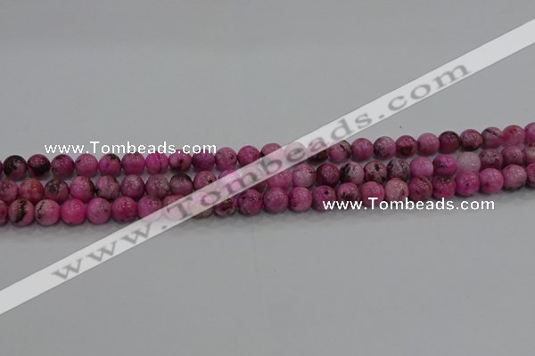 CHM220 15.5 inches 4mm round dyed hemimorphite beads wholesale