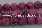 CHM222 15.5 inches 8mm round dyed hemimorphite beads wholesale