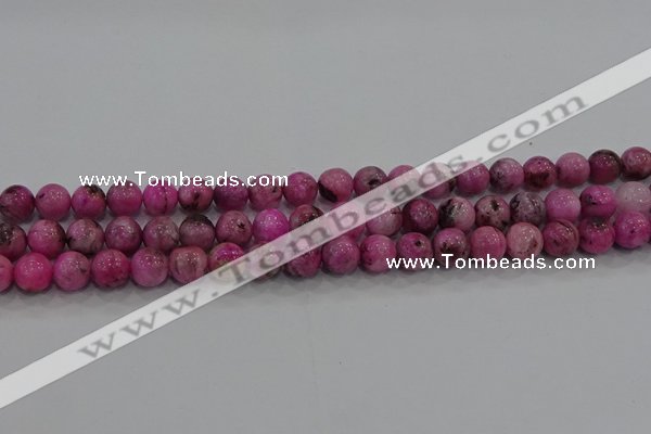 CHM222 15.5 inches 8mm round dyed hemimorphite beads wholesale