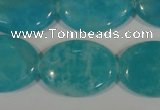 CHM28 15.5 inches 18*25mm oval blue hemimorphite beads wholesale