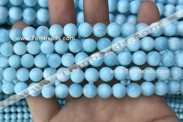 CHM302 15.5 inches 8mm round blue hemimorphite gemstone beads