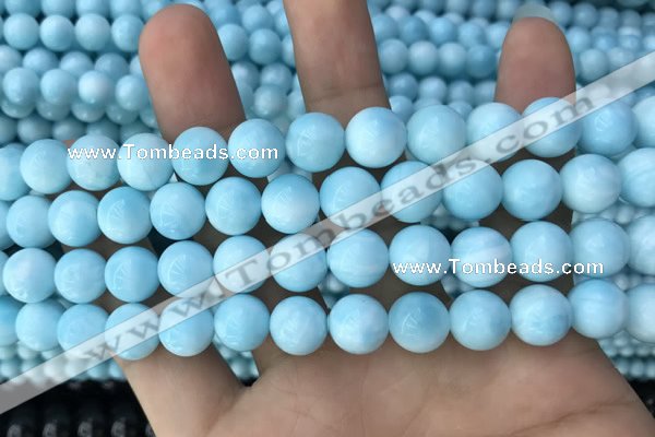 CHM303 15.5 inches 10mm round blue hemimorphite gemstone beads