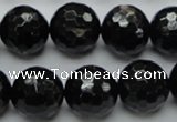 CHS06 15.5 inches 16mm faceted round natural hypersthene gemstone beads