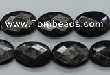 CHS07 15.5 inches 13*18mm faceted oval natural hypersthene gemstone beads