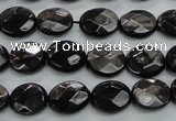 CHS12 15.5 inches 10*12mm faceted oval natural hypersthene beads