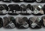 CHS27 15.5 inches 15*15mm faceted square natural hypersthene beads