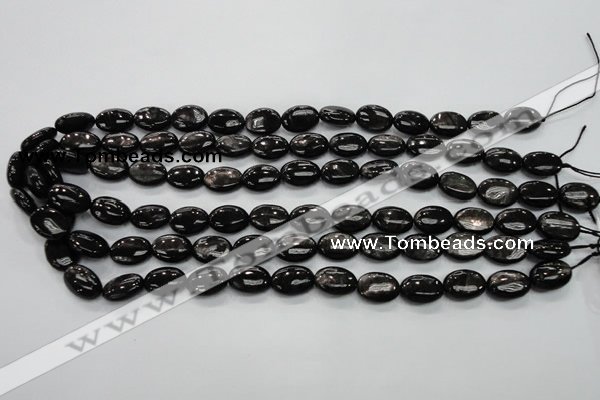 CHS71 15.5 inches 10*14mm oval natural hypersthene beads